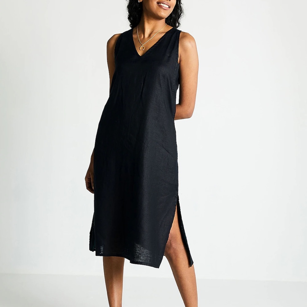 Resistor The Hemp Noir Dress, Black, sustainable materials, size 3xl